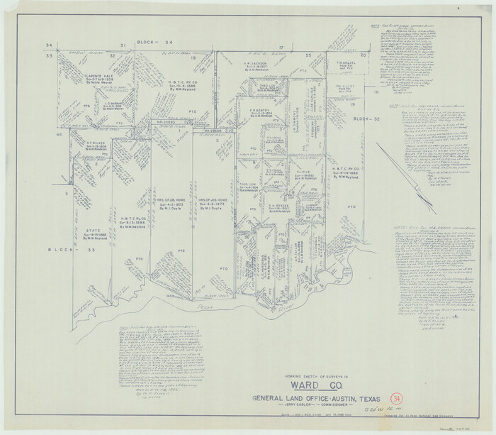 72340, Ward County Working Sketch 34, General Map Collection