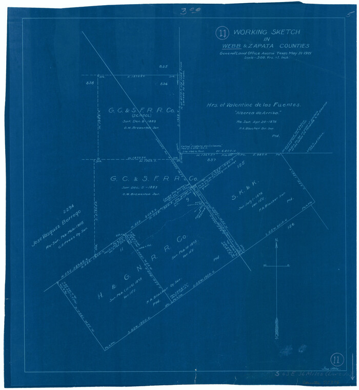 72376, Webb County Working Sketch 11, General Map Collection