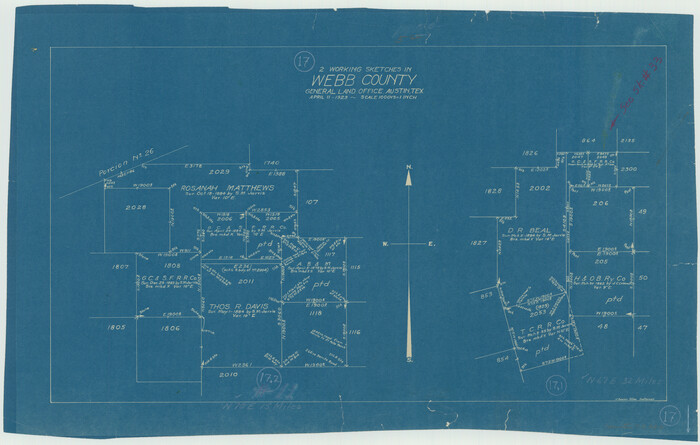 72382, Webb County Working Sketch 17, General Map Collection