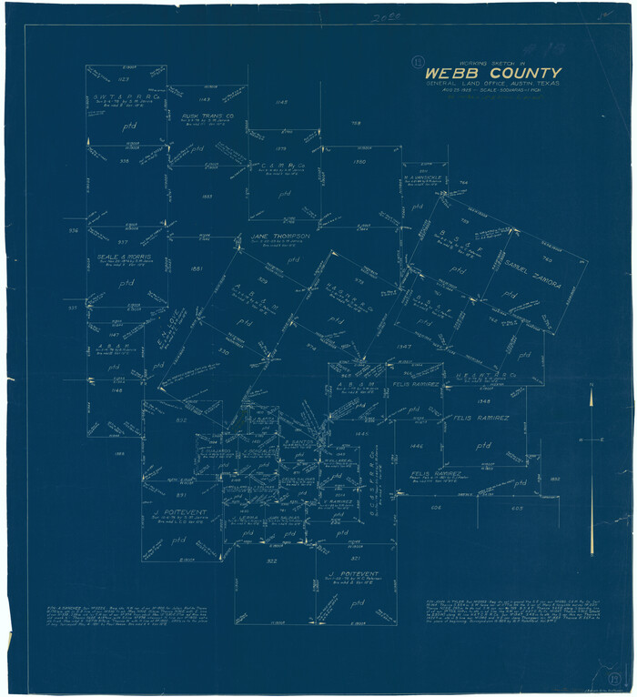 72384, Webb County Working Sketch 19, General Map Collection