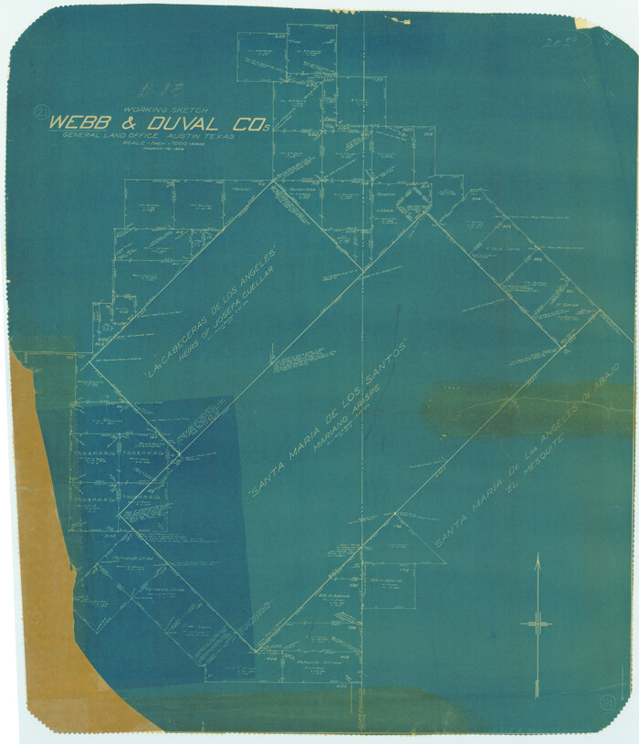 72386, Webb County Working Sketch 21, General Map Collection