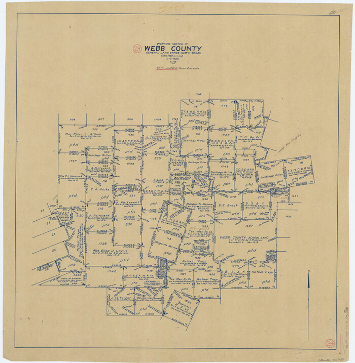 72389, Webb County Working Sketch 24, General Map Collection