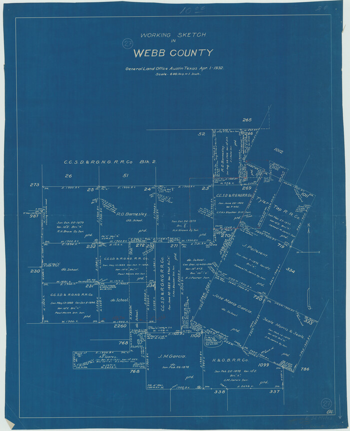 72392, Webb County Working Sketch 27, General Map Collection