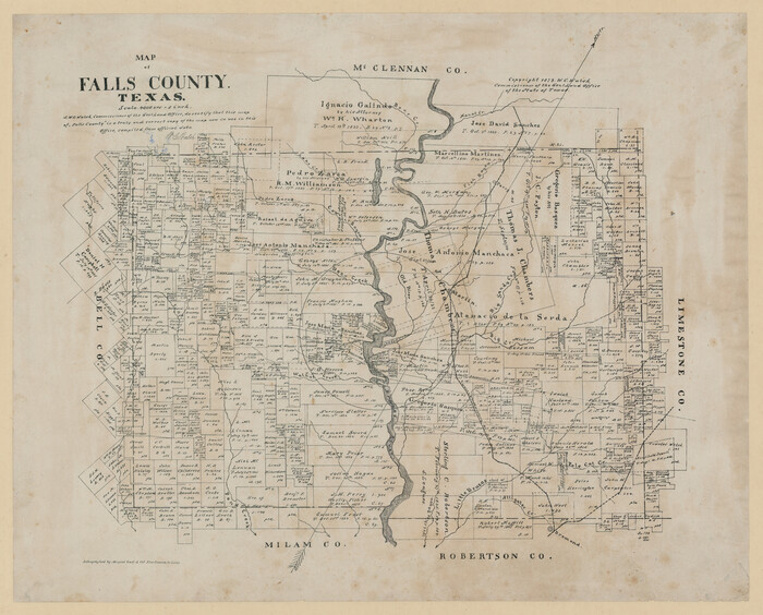 724, Map of Falls County, Texas, Maddox Collection