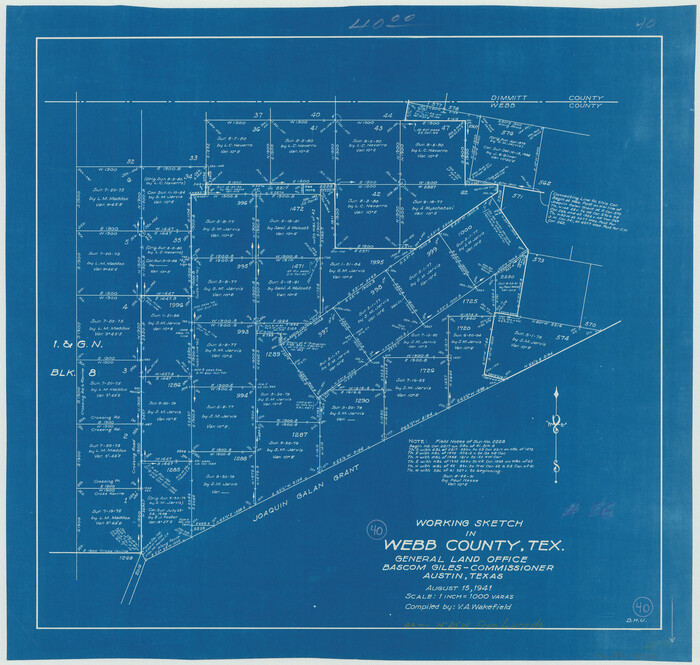 72405, Webb County Working Sketch 40, General Map Collection