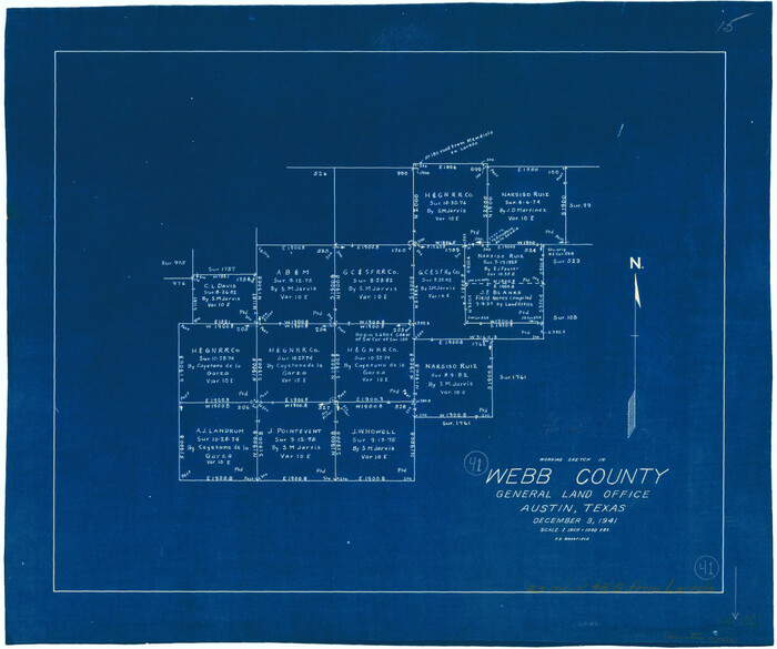 72406, Webb County Working Sketch 41, General Map Collection
