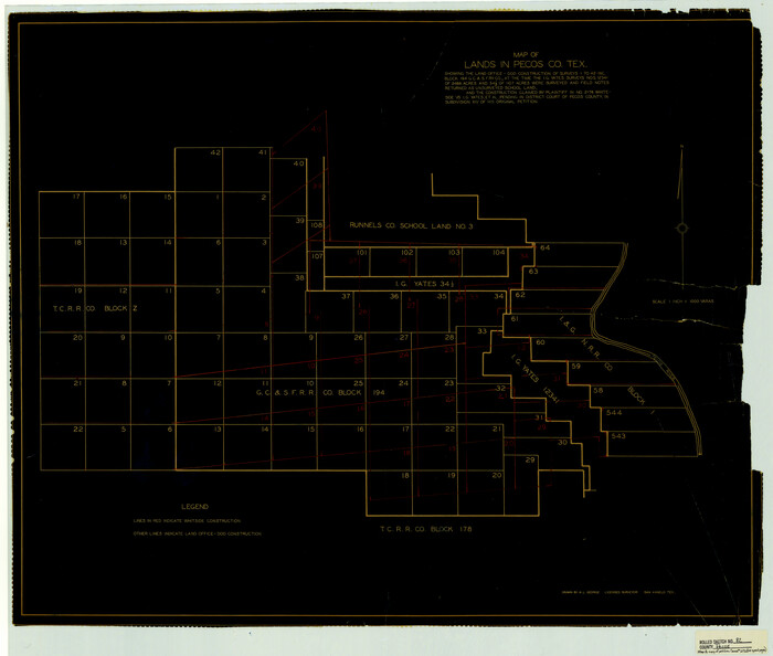 7241, Pecos County Rolled Sketch 82, General Map Collection
