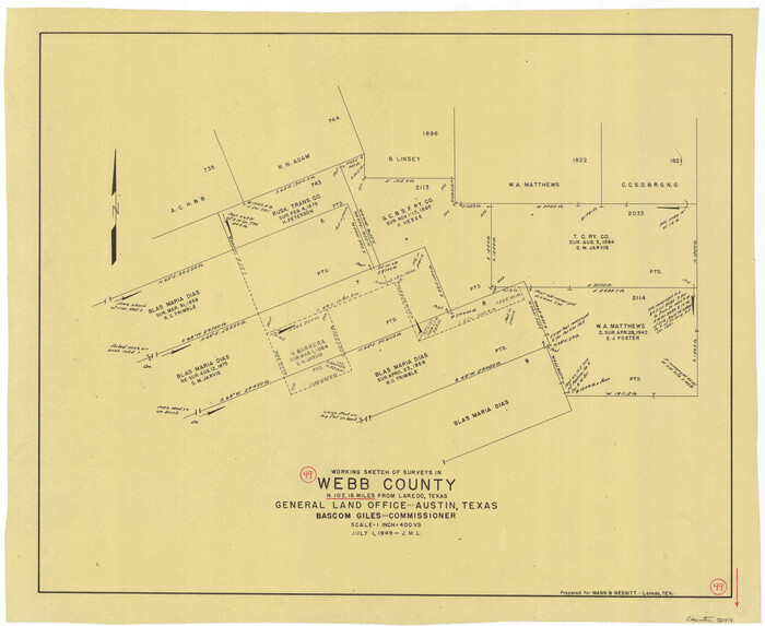 72414, Webb County Working Sketch 49, General Map Collection