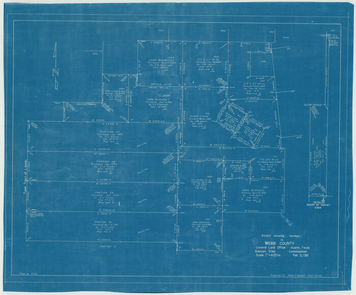 72418, Webb County Working Sketch 52, General Map Collection