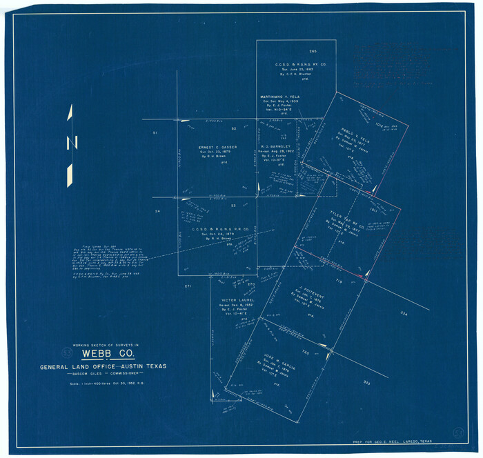 72419, Webb County Working Sketch 53, General Map Collection