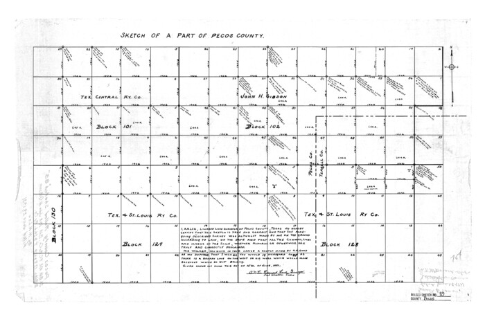 7242, Pecos County Rolled Sketch 83, General Map Collection