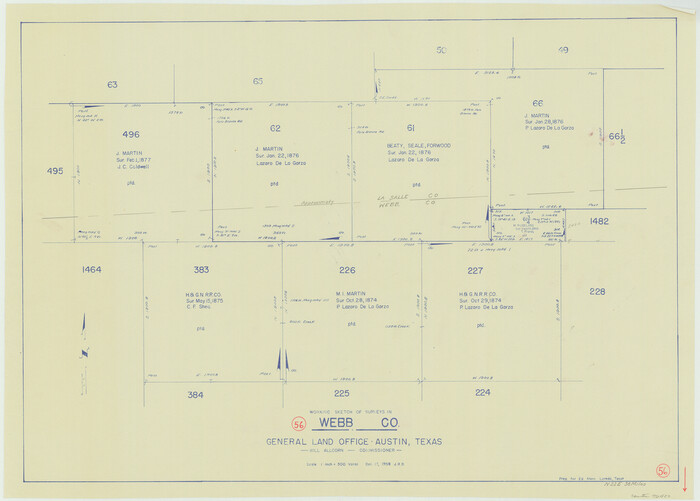 72422, Webb County Working Sketch 56, General Map Collection