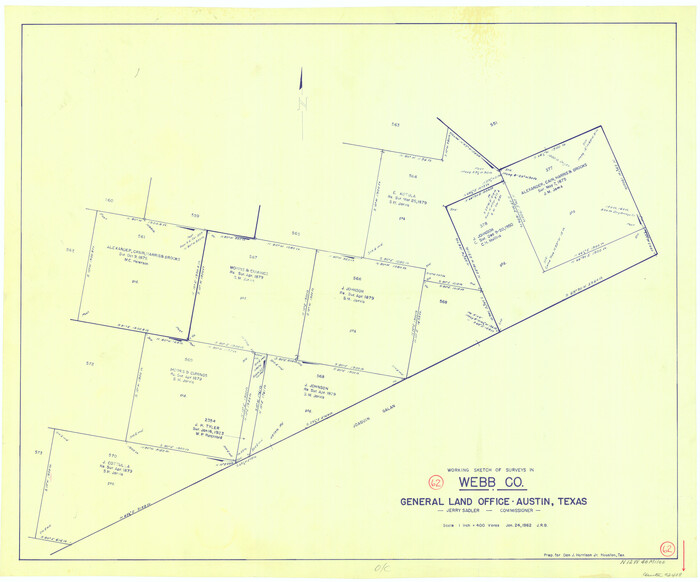 72428, Webb County Working Sketch 62, General Map Collection