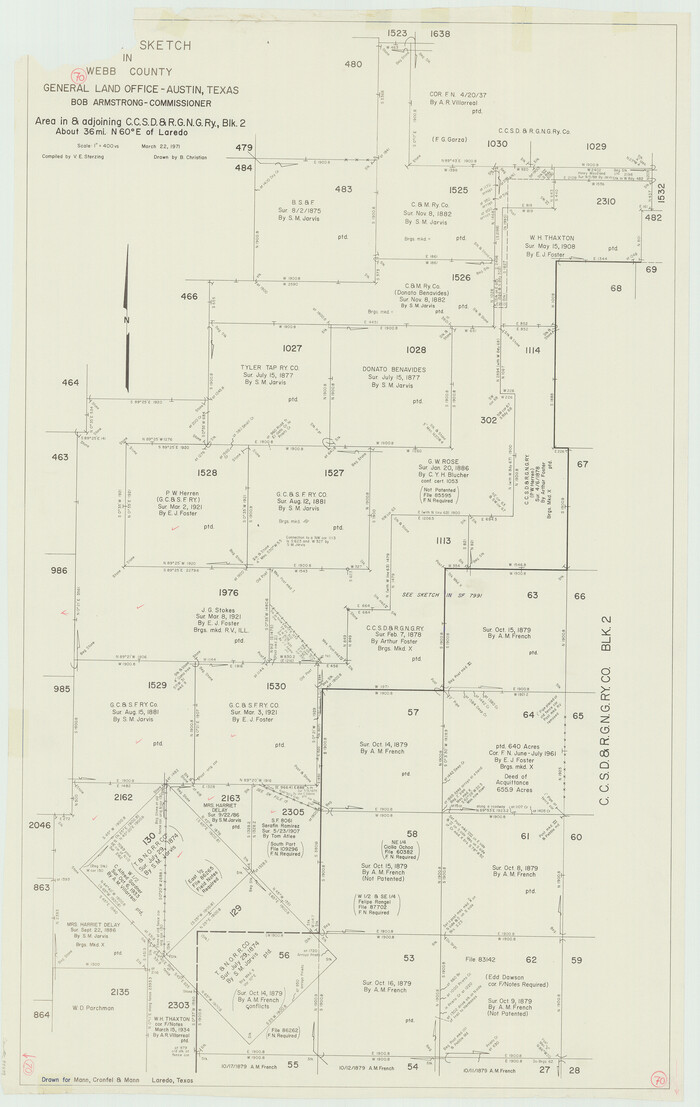72437, Webb County Working Sketch 70, General Map Collection
