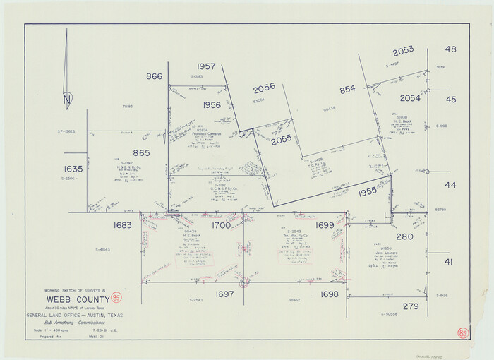 72452, Webb County Working Sketch 85, General Map Collection