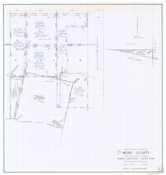 72457, Webb County Working Sketch 90, General Map Collection