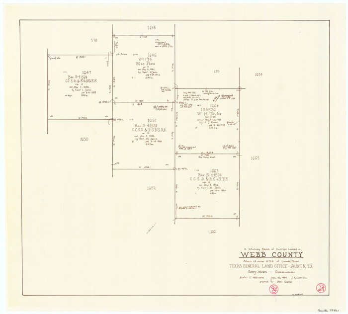 72461, Webb County Working Sketch 94, General Map Collection
