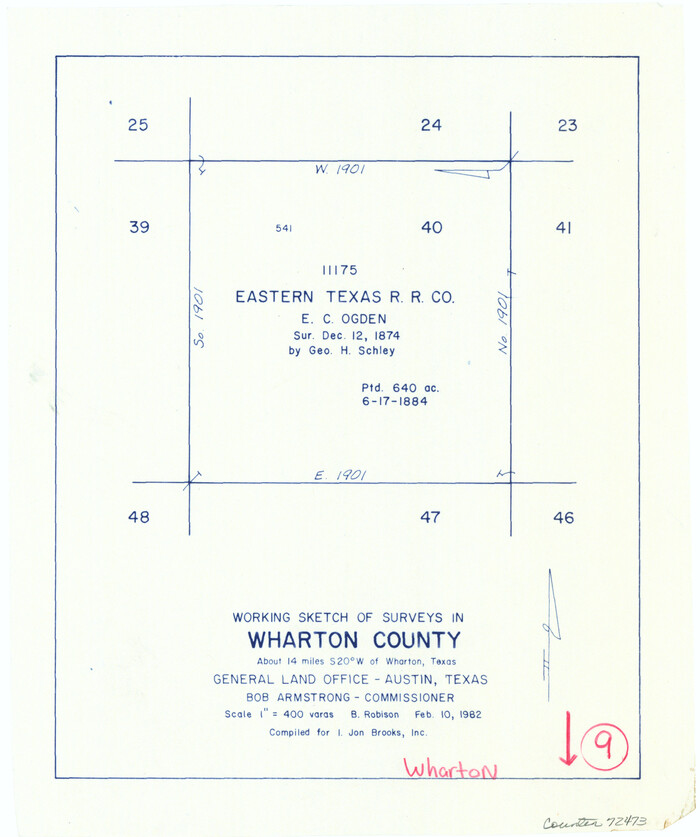 72473, Wharton County Working Sketch 9, General Map Collection