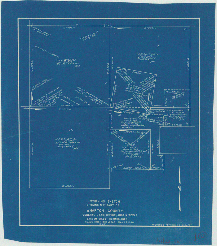 72482, Wharton County Working Sketch 18, General Map Collection
