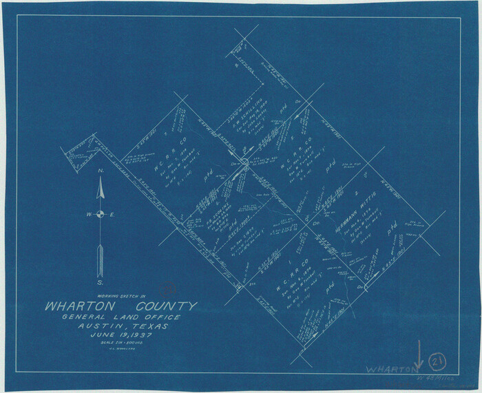 72485, Wharton County Working Sketch 21, General Map Collection