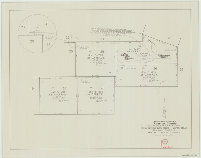 72489, Wharton County Working Sketch 25, General Map Collection