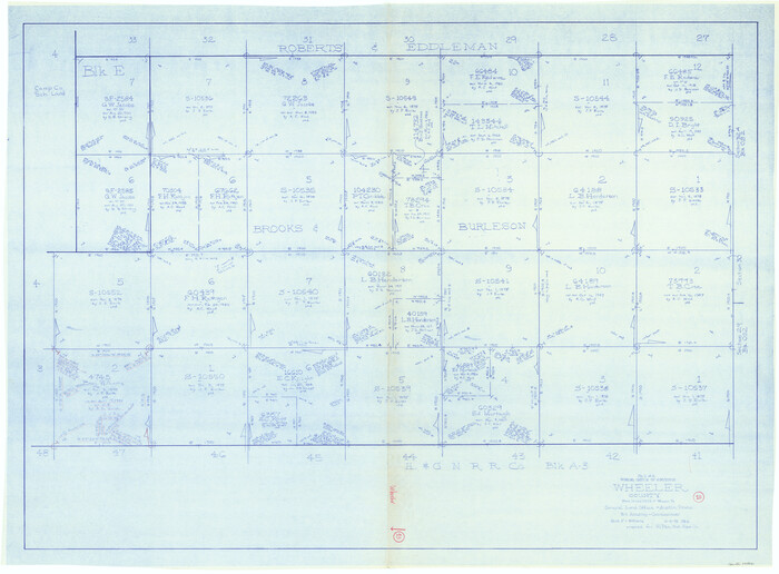 72502, Wheeler County Working Sketch 13, General Map Collection