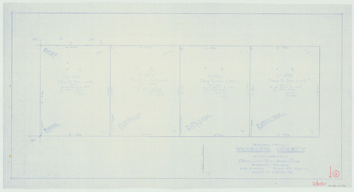 72503, Wheeler County Working Sketch 14, General Map Collection