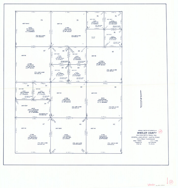 72508, Wheeler County Working Sketch 19, General Map Collection