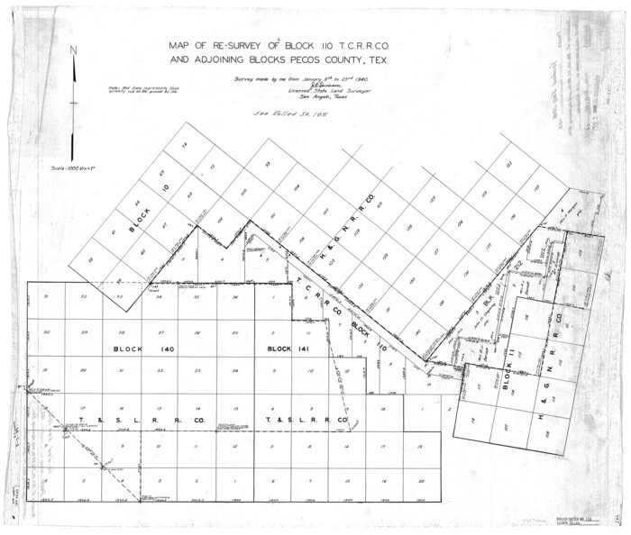 7251, Pecos County Rolled Sketch 103, General Map Collection