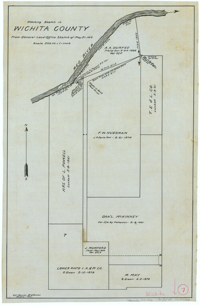 72516, Wichita County Working Sketch 7, General Map Collection