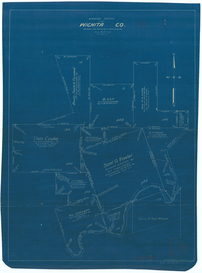 72518, Wichita County Working Sketch 9, General Map Collection
