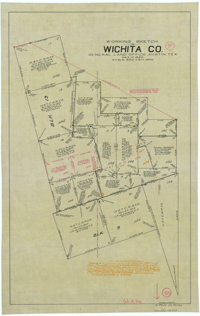 72519, Wichita County Working Sketch 10, General Map Collection