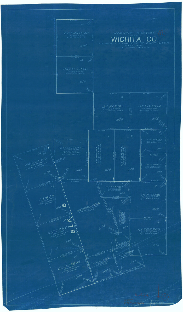 72520, Wichita County Working Sketch 11, General Map Collection