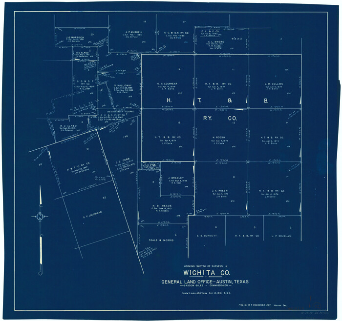 72531, Wichita County Working Sketch 21, General Map Collection