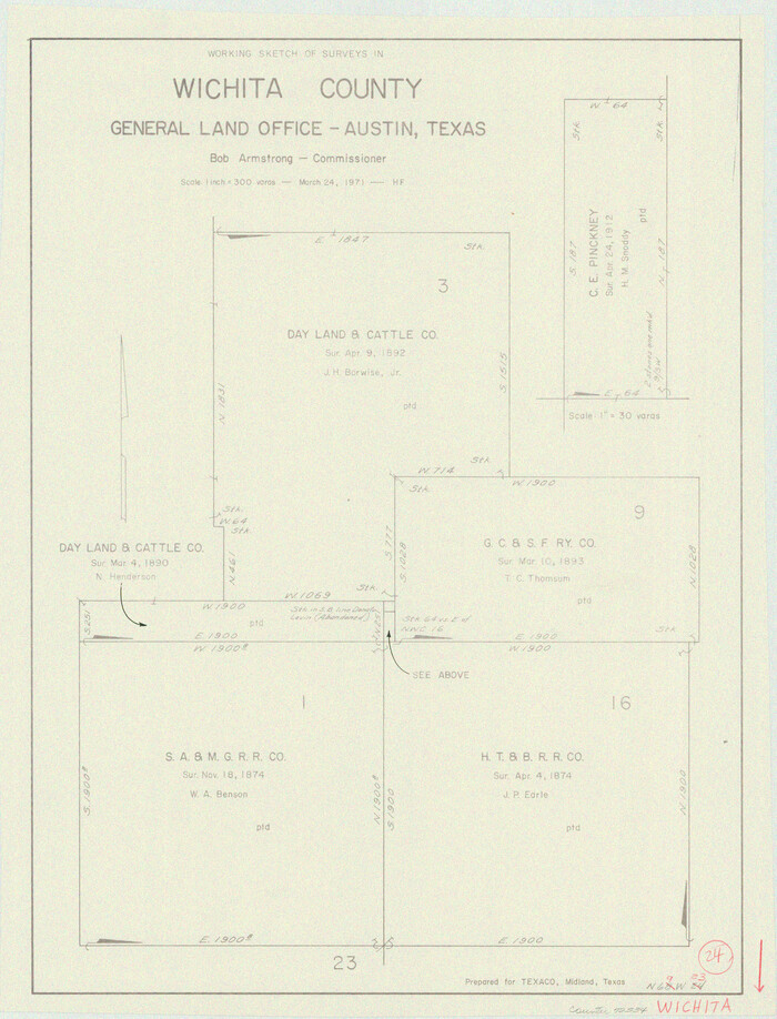 72534, Wichita County Working Sketch 24, General Map Collection