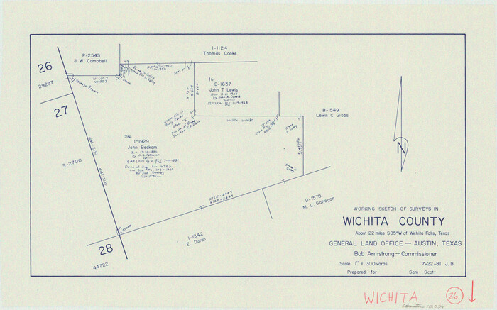 72536, Wichita County Working Sketch 26, General Map Collection