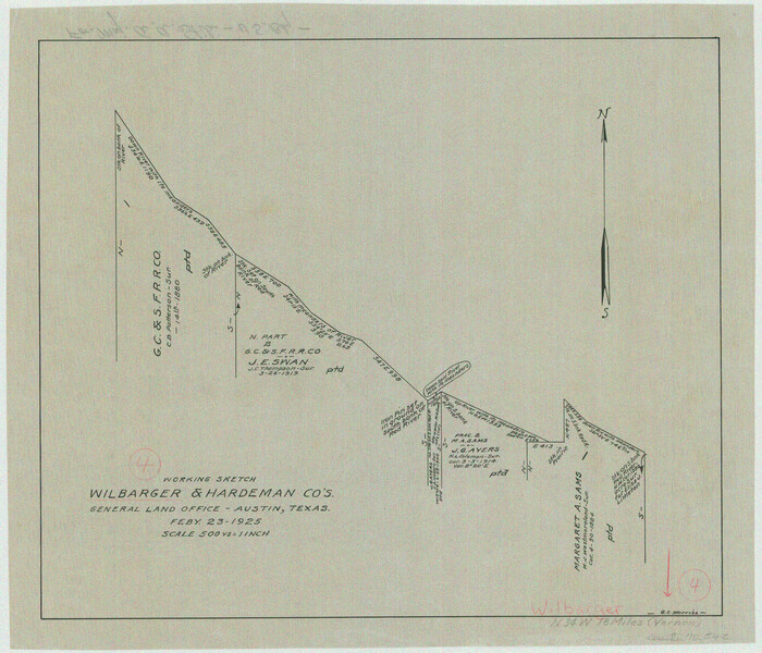 72542, Wilbarger County Working Sketch 4, General Map Collection