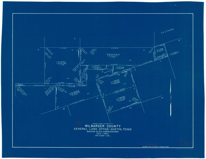72547, Wilbarger County Working Sketch 9, General Map Collection