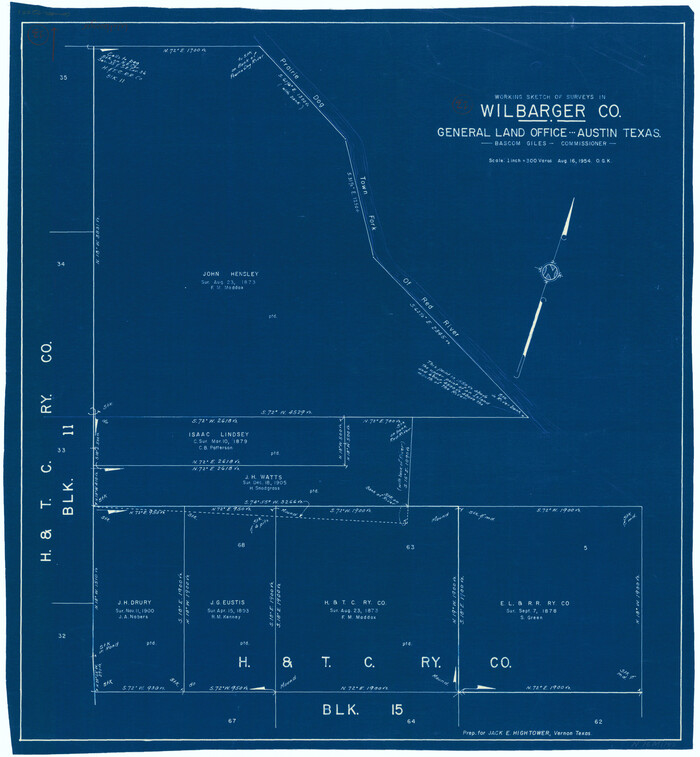 72551, Wilbarger County Working Sketch 13, General Map Collection