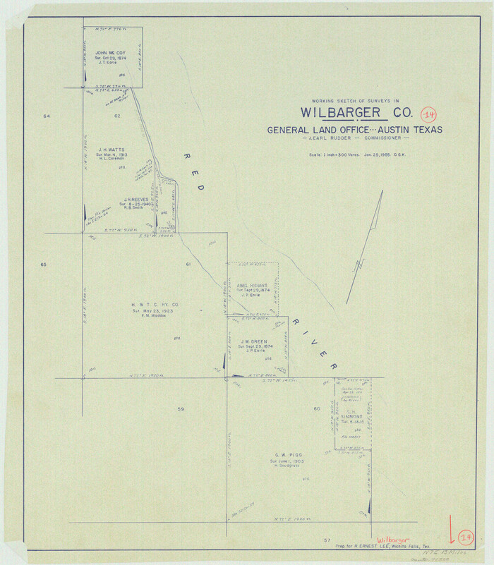 72552, Wilbarger County Working Sketch 14, General Map Collection