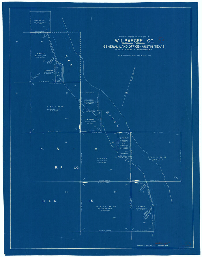 72553, Wilbarger County Working Sketch 15, General Map Collection