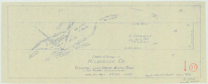 72555, Wilbarger County Working Sketch 17, General Map Collection