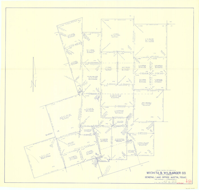 72557, Wilbarger County Working Sketch 19, General Map Collection