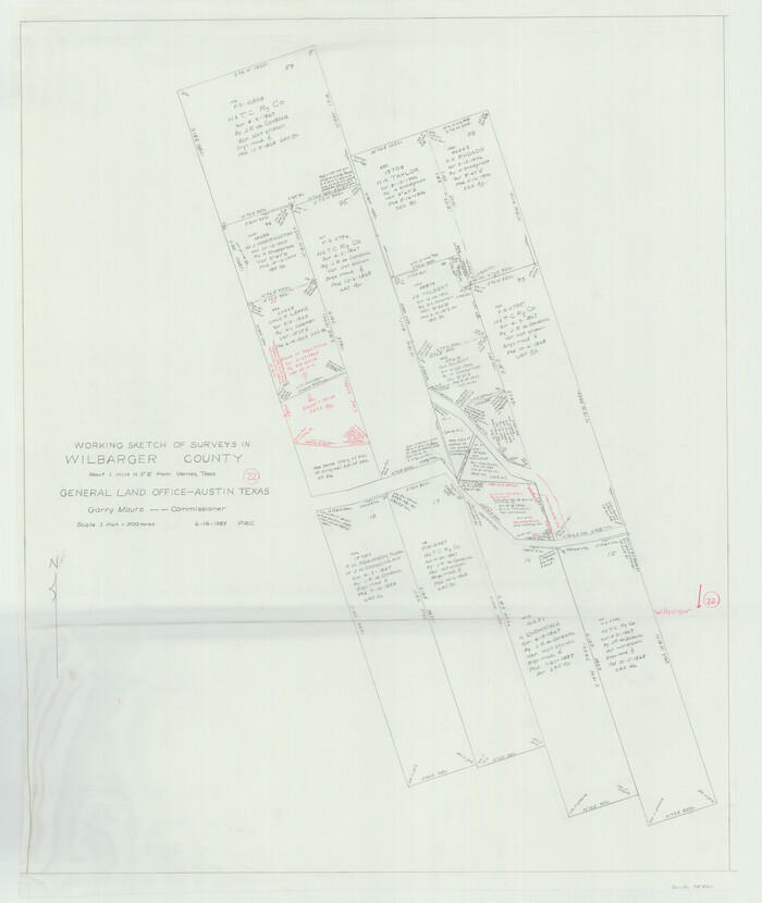 72560, Wilbarger County Working Sketch 22, General Map Collection
