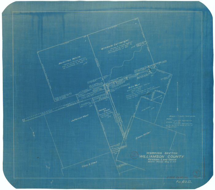 72563, Williamson County Working Sketch 3, General Map Collection