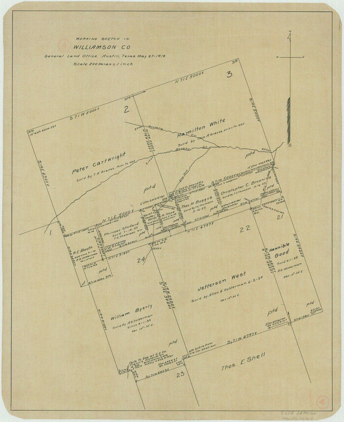 72564, Williamson County Working Sketch 4, General Map Collection