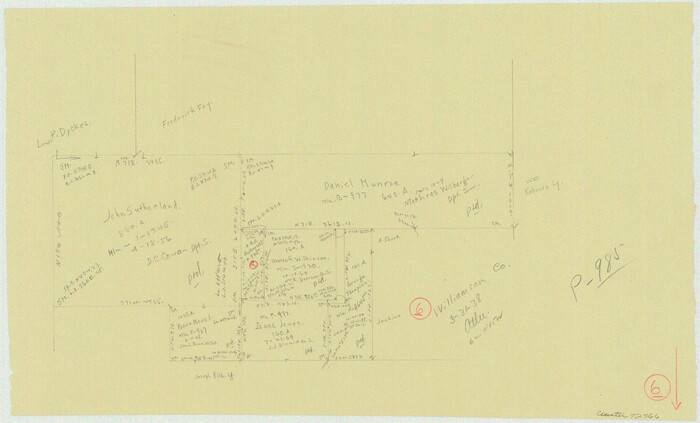 72566, Williamson County Working Sketch 6, General Map Collection