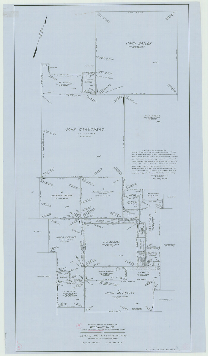 72568, Williamson County Working Sketch 8, General Map Collection