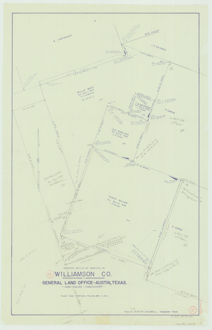 72570, Williamson County Working Sketch 10, General Map Collection