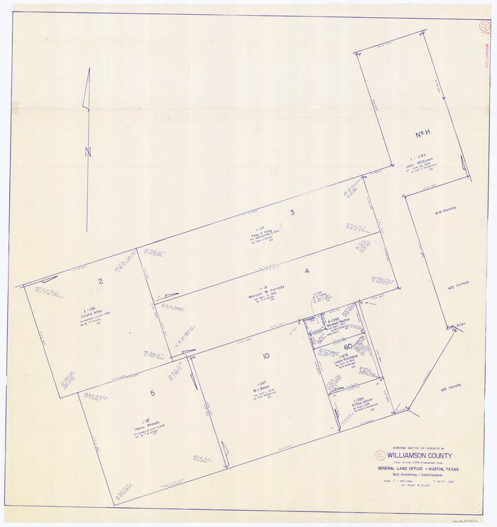 72572, Williamson County Working Sketch 12, General Map Collection